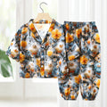 Kids' rayon pajama set - summer artificial cotton air conditioning suit - boys' and girls' rayon loungewear two-piece set - children's clothing