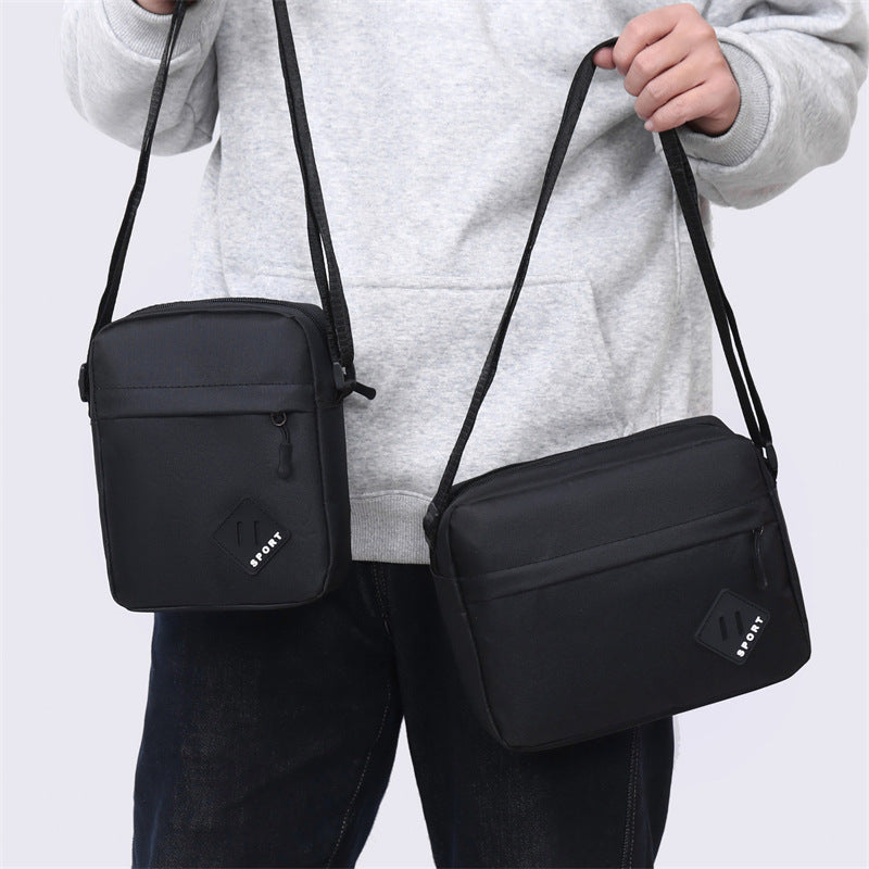 New lightweight Oxford cloth messenger bag men's fashion simple shoulder bag business commuter horizontal and vertical casual men's bag