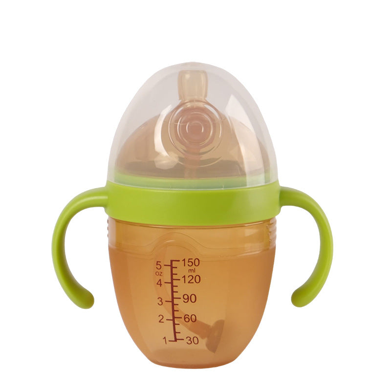 English boxed breast milk solid nano silver weaning artifact baby anti-flatulence full silicone bottle 150ml