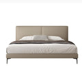 Foshan wholesale furniture small apartment double solid wood bedside bed modern casual first layer cowhide personalized leather bed