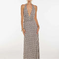 european and american export women's clothing - summer maxi dress - fashionable vacation polka dot v-neck dress