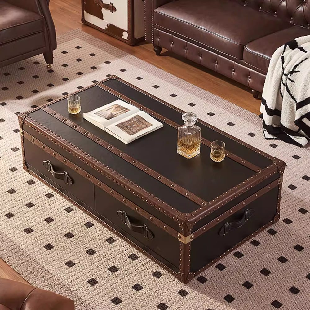 Solid wood small apartment combination bar house for homektv designer genuine leather art coffee table foshan furniture factory