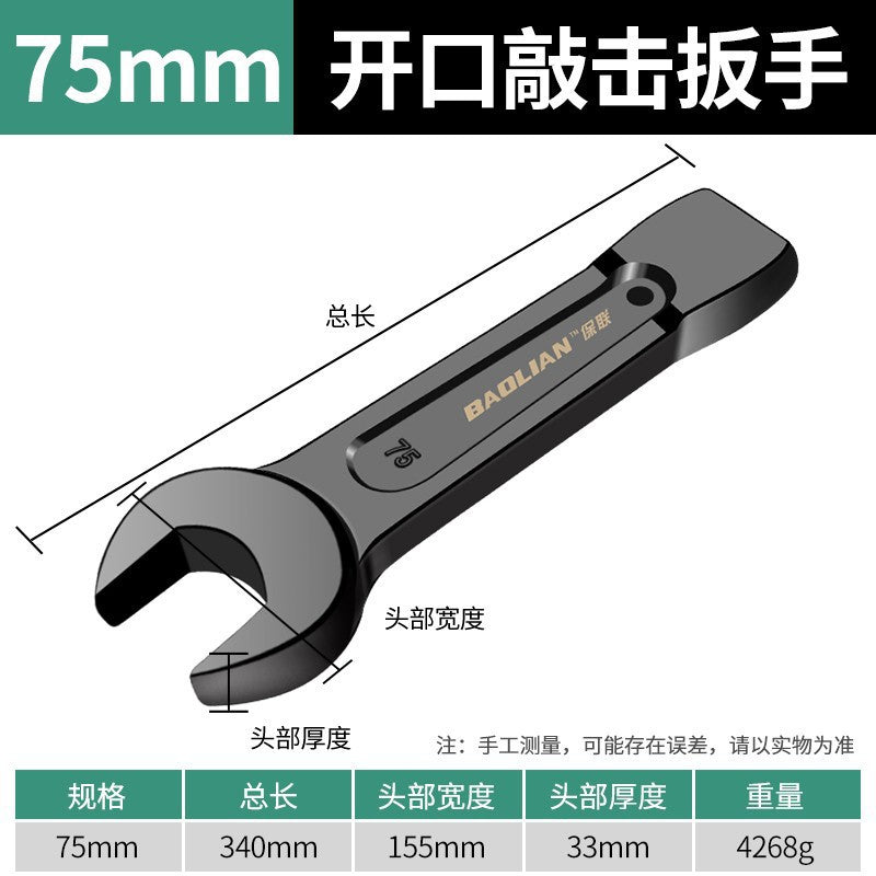 Baolian torx wrench heavy duty impact wrench straight handle auto repair single head opening 24/30/32/36/41/46/50