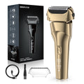 floating 3-blade reciprocating men electric shaver digital display full body washable usb fast charging shaving razor