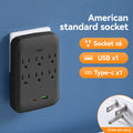 amazon 110v us plug socket southeast asia japan usb + type-c fast charging converter power strip
