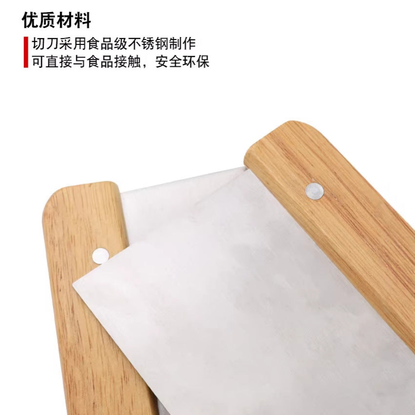 430 stainless steel beech wood handle cream scraper dough cutting knife pancake baking tool pancake knife