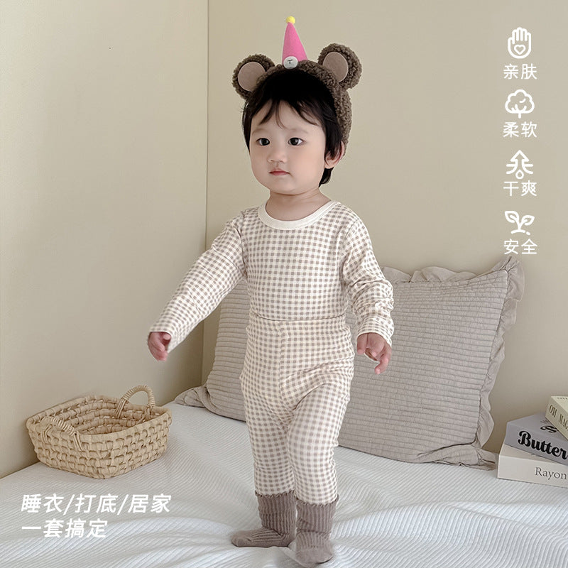 Baby suit spring autumpure cotton baby clothes boys and girls home clothes intimateskids autumn clothes and autumn pants