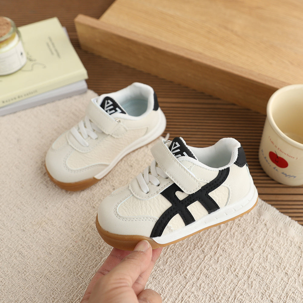 Vancahao girls breathable toddler shoes new arrival sports white shoes boys anti-kick sneakers baby forrest gump shoes