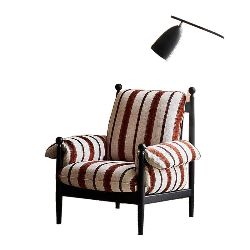 French red black chair casual sofa chair solid wood backrest for home designer medieval styleaccessible luxury lazy casual chair
