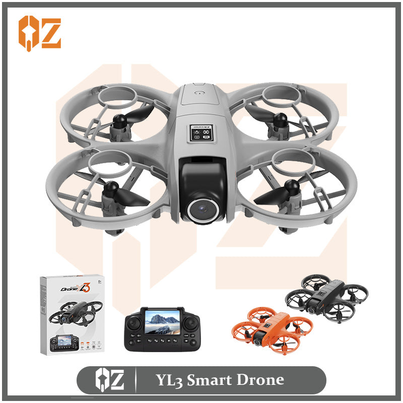 Yl3 mini fpv drone - full enclosure, anti-collision, ultra-hd dual lens, optical flow positioning, hovering, remote control aircraft