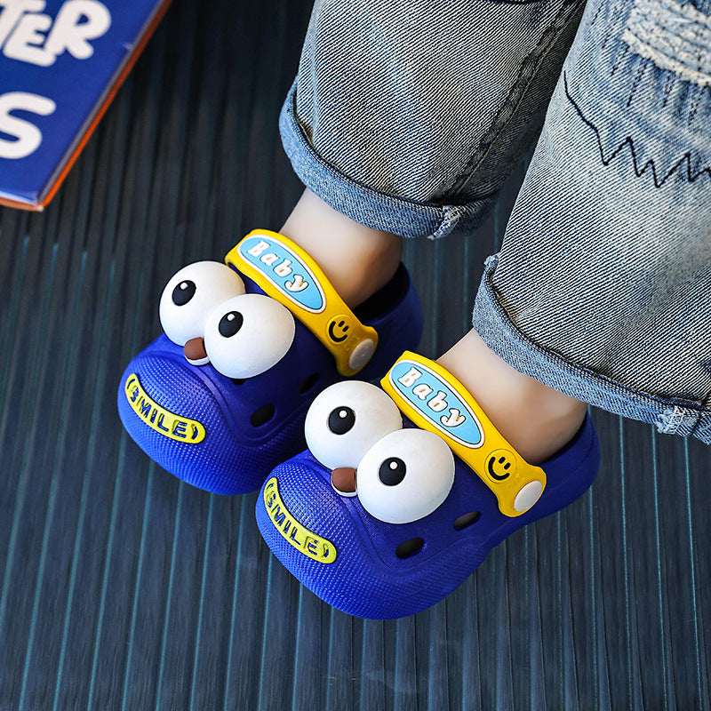 Kids' clogs: summer indoor anti-slip cartoon sandals for girls and boys - perfect for first steps, toddlers, and outdoor beach wear