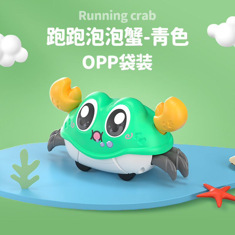 Kids' two-way pull-back car - durable, inertia-powered, crab-themed toy for baby boys - educational crawling cartoon toy