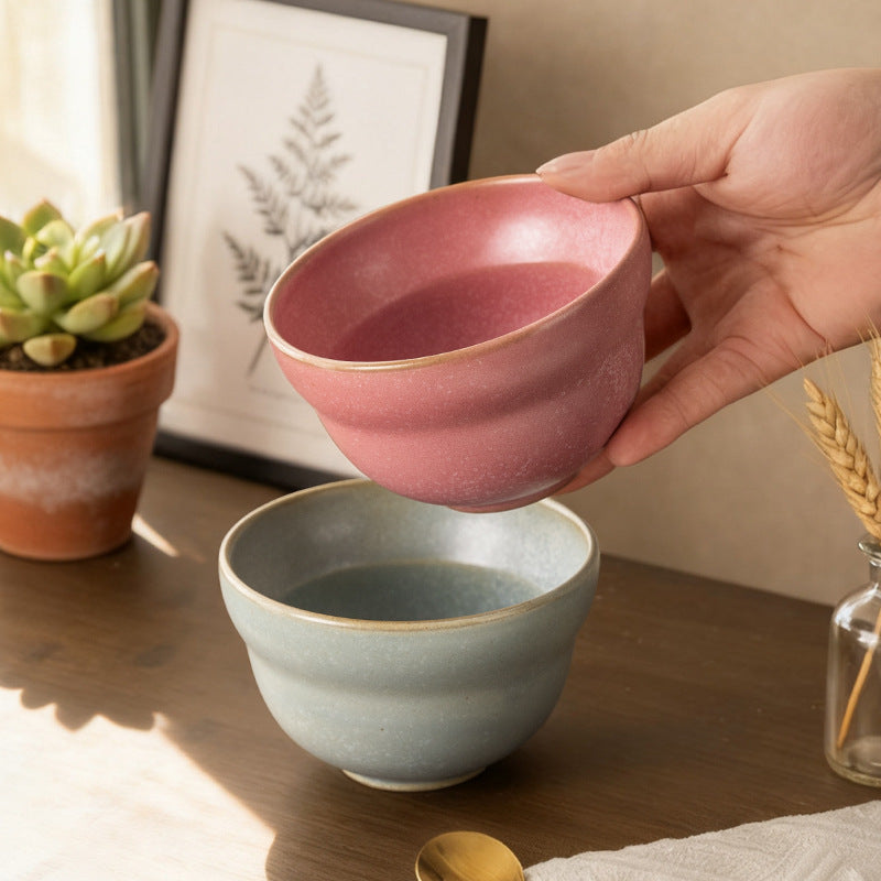 Retro stoneware scented hand-held tea cup tea bowl japanese kiln owner cup office afternoon tea milk coffee cup