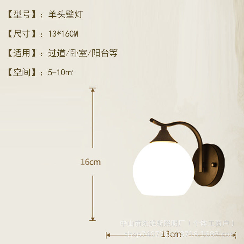 Modern minimalist matte wall sconce with frosted globe glass – nordic cream style for bedroom, bathroom vanity, hallway, and hotel