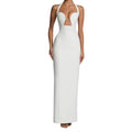 hot-selling new arrival halter low-cut cut out waist long skirt elegant party red carpet dinner dress for women