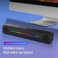 Rgb computer speakers gaming laptop desktop usb multimedia small speakers long strip illuminated subwoofer