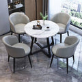 Nordic light luxury negotiation table and chair set, balcony leisure table and chair set, small coffee table, casual reception, modern minimalist small round table