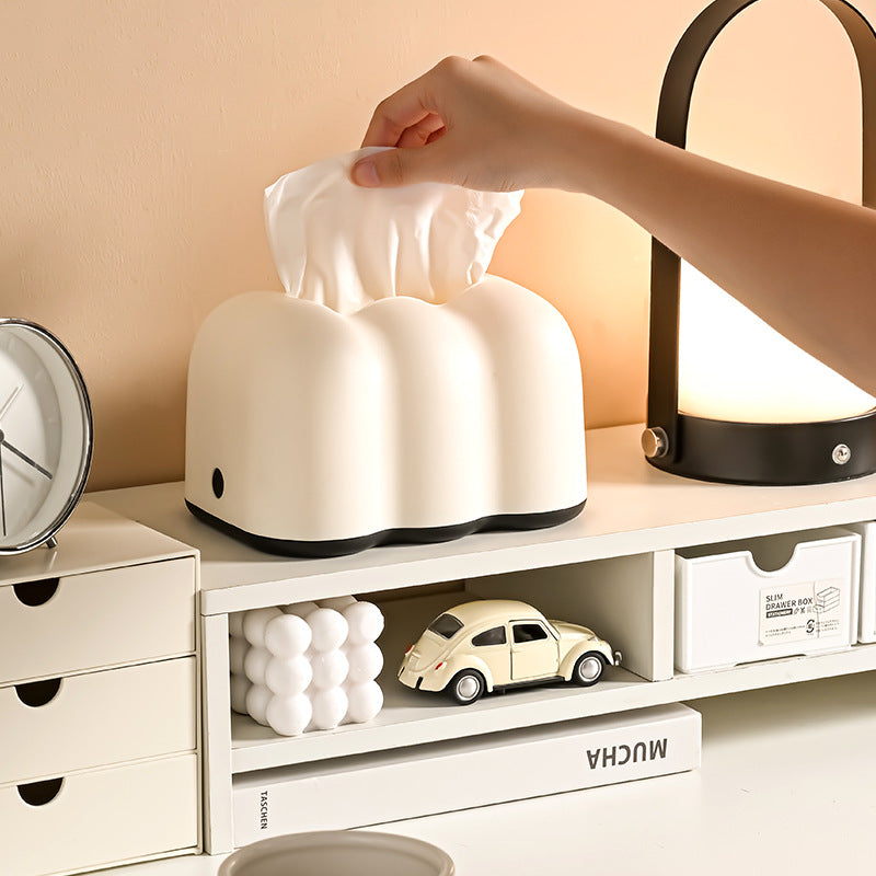 Cloud tissue box - office desktop tissue dispenser - creative wall-mounted, punch-free design for bathroom & kitchen