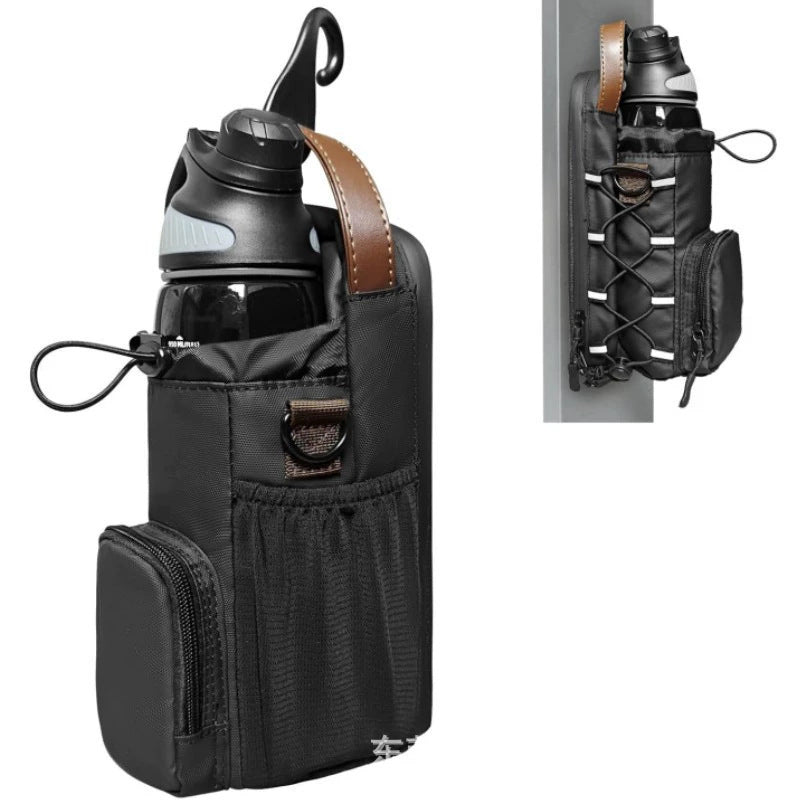 bestseller: magnetic water bottle bag with 5 strong magnets, crossbody gym bag for water bottle, phone, and keys