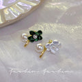 Camellia pearl stud earrings for women, 2026 new arrival, light luxury, high-end, elegant earrings, unique design, wholesale