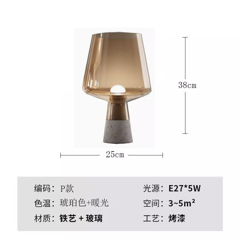 Modern minimalist glass table lamp - bedroom bedside lamp - designer high-end nordic style - living room, study, decorative home & hotel lighting