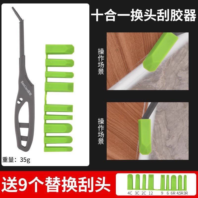 Squeegee tool, special scraper for beautiful seams, glass glue, edge scraper, scraper, seam clearing, trimming, and corner trimming