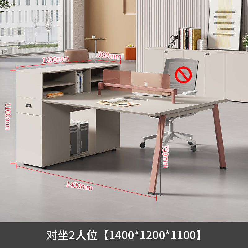 Staff desk office desk and chair combination casual modern office screen computer desk employee slot six-person booth