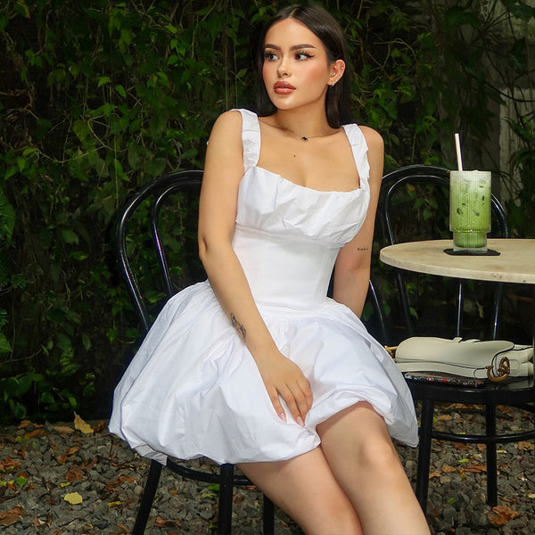 European and American style ins  women's solid color dress sexy suspender sleeveless backless temperament casual skirt dress