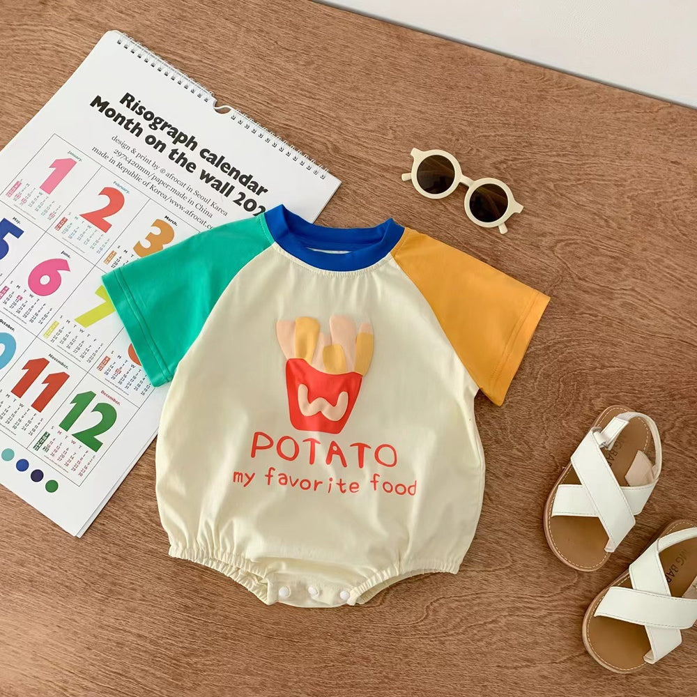 Newborn baby short-sleeve bodysuit - summer lightweight style - unisex baby summer outfit - romper - going out triangle swaddle - crawling suit