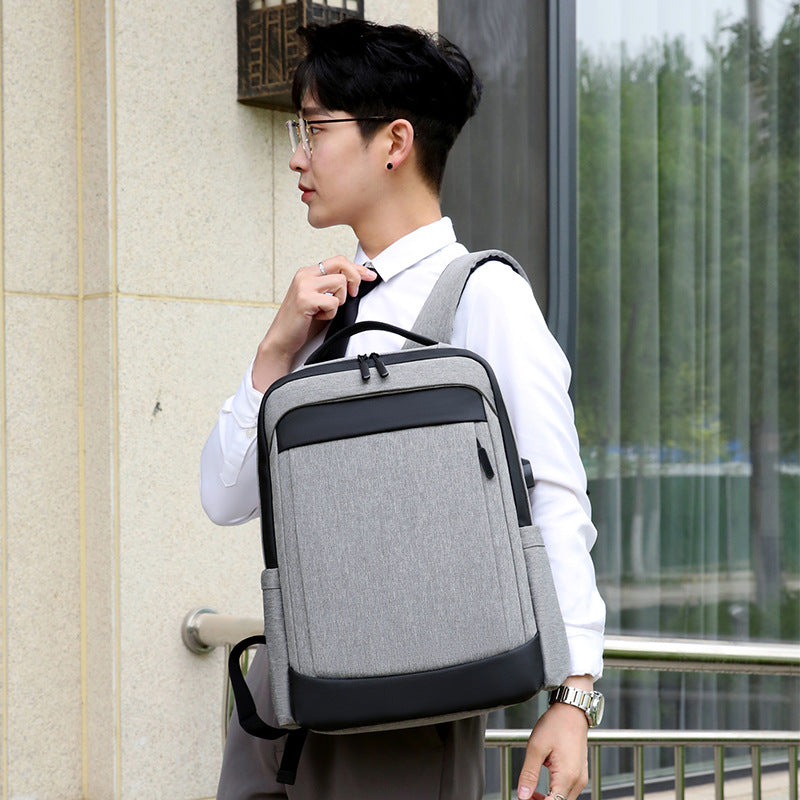 Simple and lightweight business commuter computer backpack New high-quality backpack Large capacity high school student schoolbag