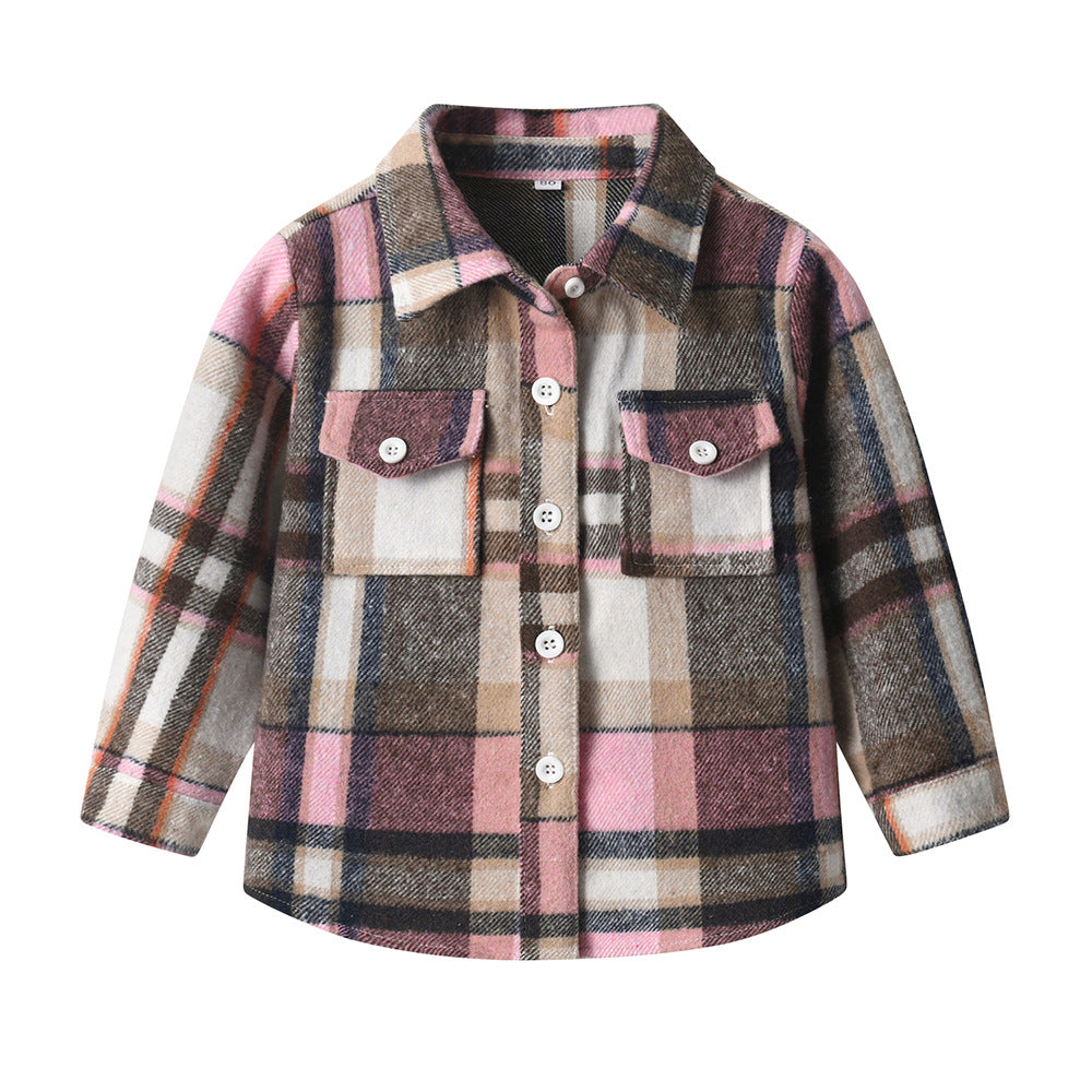 Export children's clothing boys multi-color patchwork plaid shirt long sleeves preppy style autumnew arrivalspring & fallkidstops