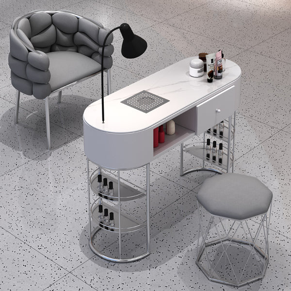 Japanese-style multi-functional manicure table and chair set economical single double light luxury Internet celebrity ins vacuum cleaner manicure table