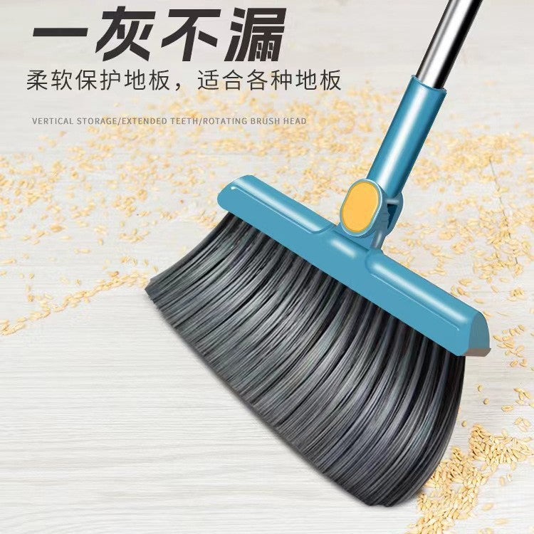 New 3-in-1 multi-functional broom, dustpan, and floor brush set - durable broom with soft bristles, hair-resistant design