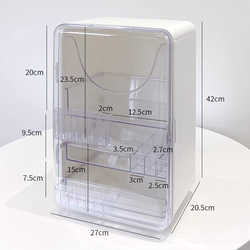 Bedside table for room, simple rental bedroom, household multi-layer bedside cabinet, plastic ins style creative storage rental house