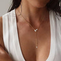 European and american cross-border new fashion zircon pendant chain necklace - minimalist european style commuter women's jewelry