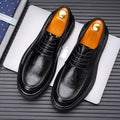 Men's formal leather dress shoes - plus size, new live stream collection, business casual british style, lace-up derby shoes, cross-border men's footwear