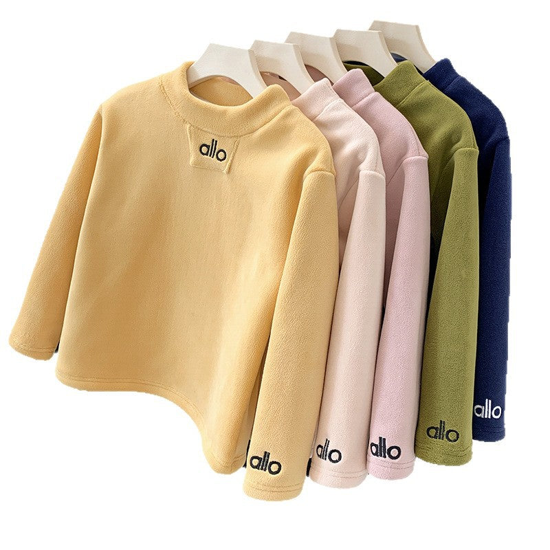 Long sleeveskidsgirlslooseletter bottom sweatshirt stylespring & fallprintingnew arrivalthickened baby boystops