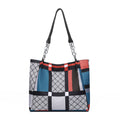 2025 new women's large capacity tote bag - stylish and versatile shoulder bag - color block minimalist design - mommy bag