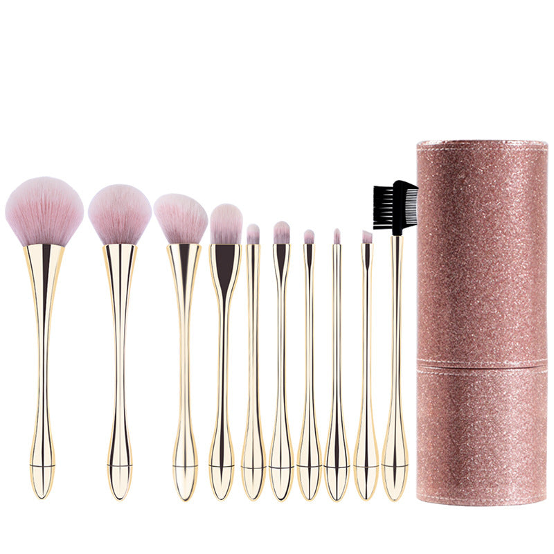 Sujilian xiaomanyao 10-piece set of complete makeup brushes, novice beauty tools, loose powder, blush brush, eye shadow makeup brush