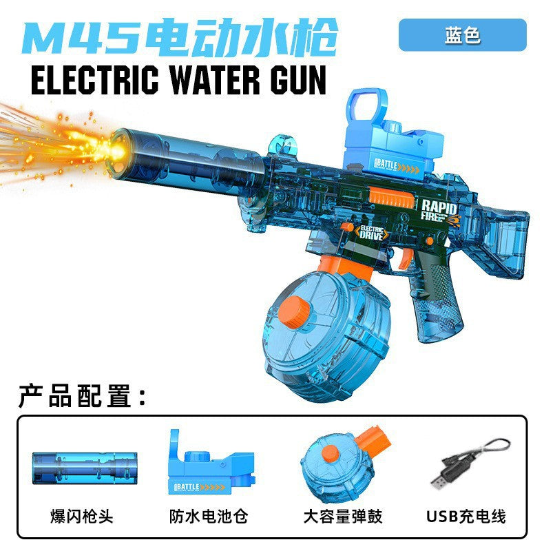 electric water gun self-priming continuous mp45 charging summer toys large capacity boys and girls outdoor summer toys