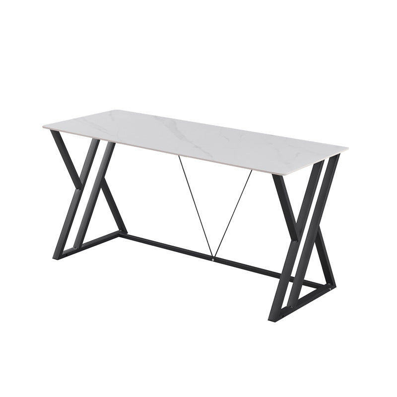 Modern minimalist sintered stone dining table, rectangular dining table, gaming desk, computer desk, home desktop computer table