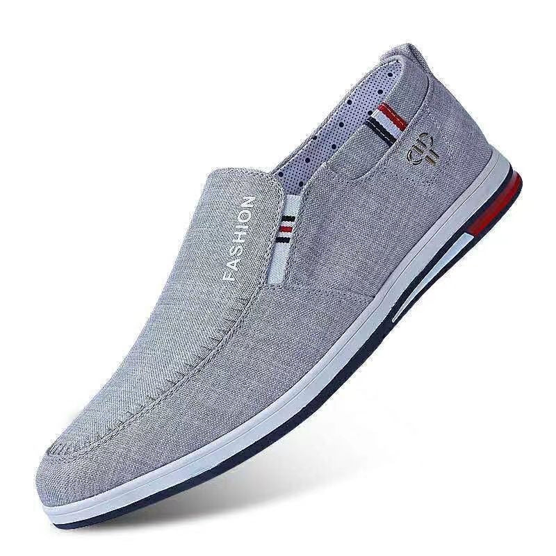 Men's youth korean style british fashion trendy men's shoes business shoes slip-on casual canvas shoes wholesale dropshipping
