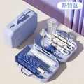 Portable bottle brush suit silicone bottle cleaning brush storage box travel size baby bottle cleaning brush