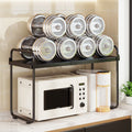 Multi-functional microwave oven rack, kitchen countertop organizer, multi-tier extendable shelf, thickened and sturdy load-bearing support
