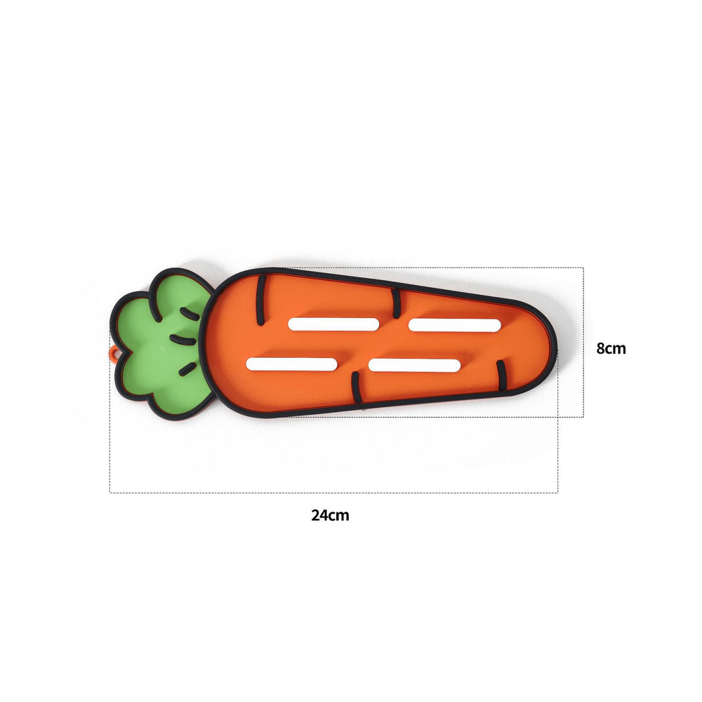 Authentic cartoon carrot storage organizer - multifunctional draining, non-slip, and heat-resistant mat for kitchen stovetops