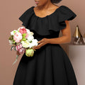 D3329 independent station fashioneleganteleganceruffles large skirt banquet dress cross-border evening party dress