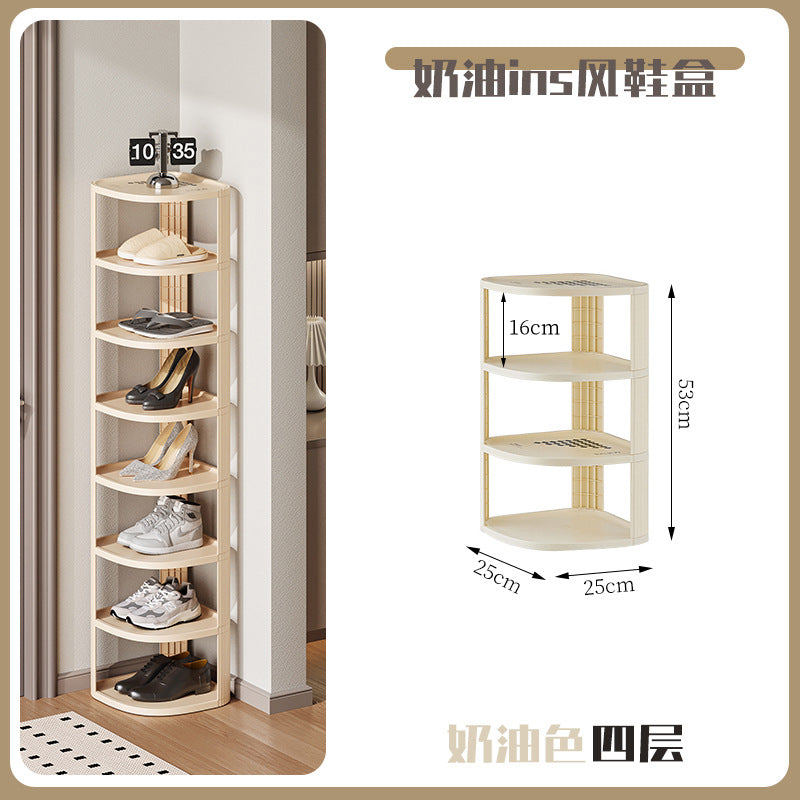 Shoe rack home entrance multi-layer dormitory small rental house shoe rack can be stacked multi-functional storage shoe cabinet