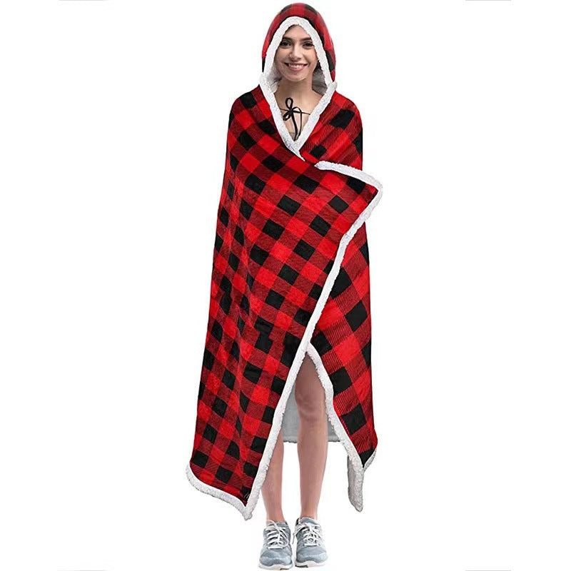 Lazy pullover pajamas, heattech clothing, cashmere tv blanket, hugging hoodie, cold-proof heattech nightgown, cloak, cloak