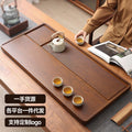 Solid wood tea tray, starting from one piece, for home, one piece, rectangular, casual office, dry tea table, kung fu style, with drainage