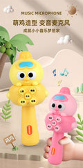 Kids' singing machine with large microphone speaker, early education voice changer microphone, multifunctional birthday toy for boys and girls, rechargeable